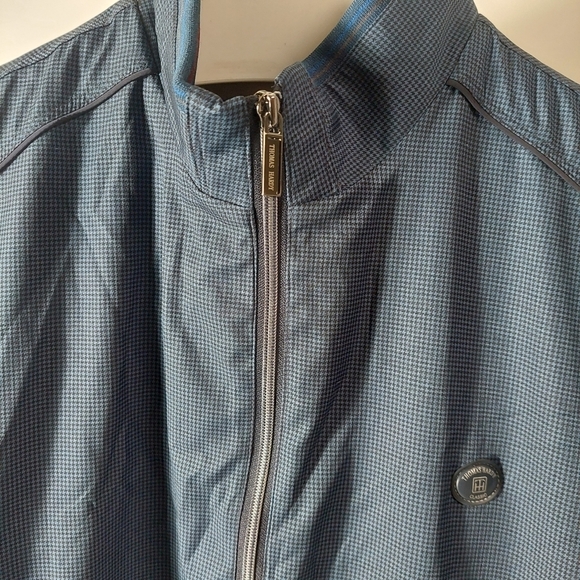 Thomas Hardy Blue Jacket Size L Classic Herringbone Zip Up Members High Neck L - Picture 11 of 11